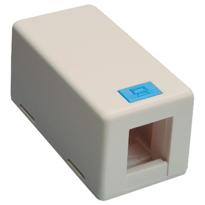 DataComm Keystone Surface-Mount Box, 1-Port, Light Almond
